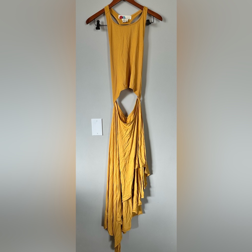 Free People Beach Bethany Midi Dress Size Large NWOT In Marigold - Picture 4 of 6